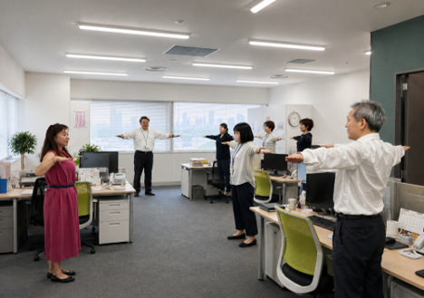 朝礼時の体操
