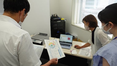 歩行姿勢測定会の様子